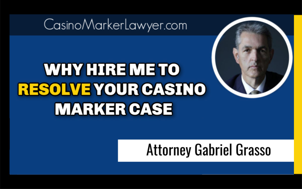 What is a casino marker Casino Marker Lawyer